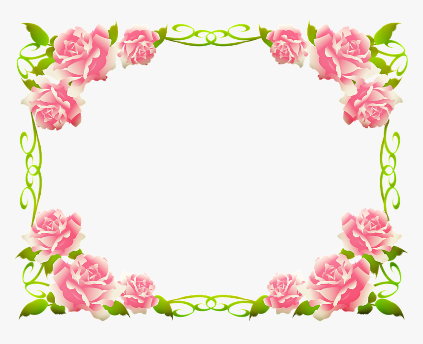 Marco De La Rosa, Rosas, Hojas, Marco, El Amor - Pink Rose Border Clipart, HD Png Download, Free Download