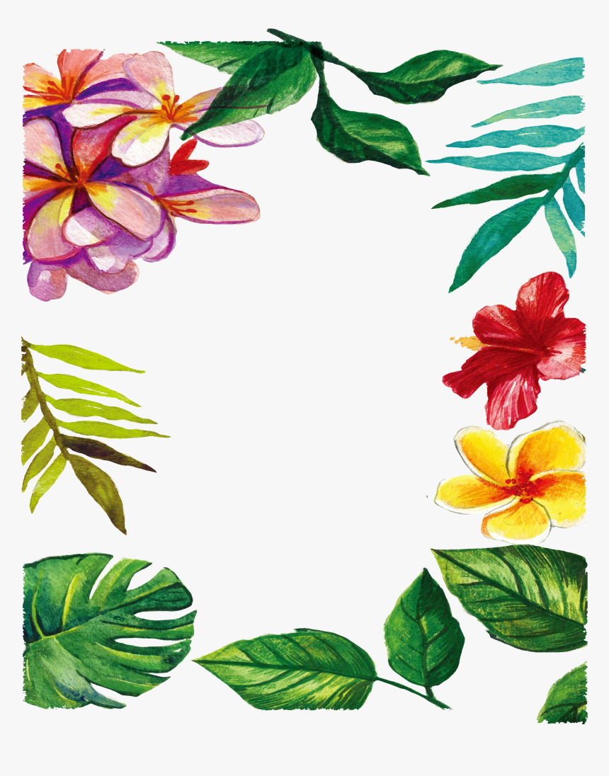Lindos Marcos De Fotos Con Flores Para Descargar - Marco Watercolor Flowers Png, Transparent Png, Free Download