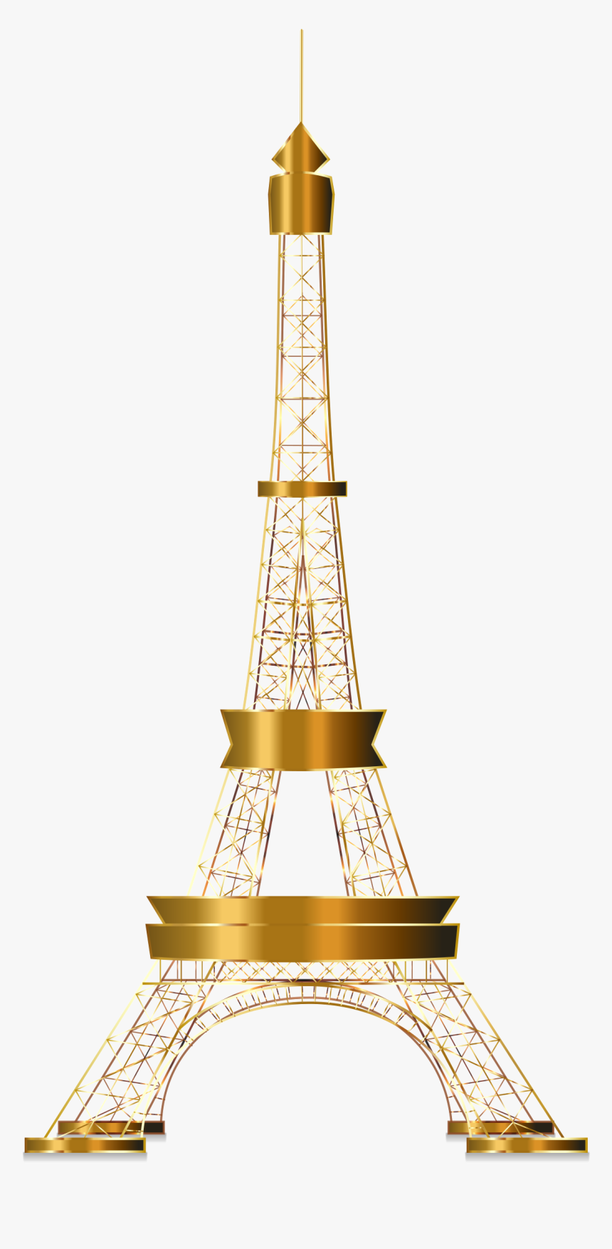 Eiffel Tower Png High-quality Image - Gold Eiffel Tower Transparent Background, Png Download, Free Download