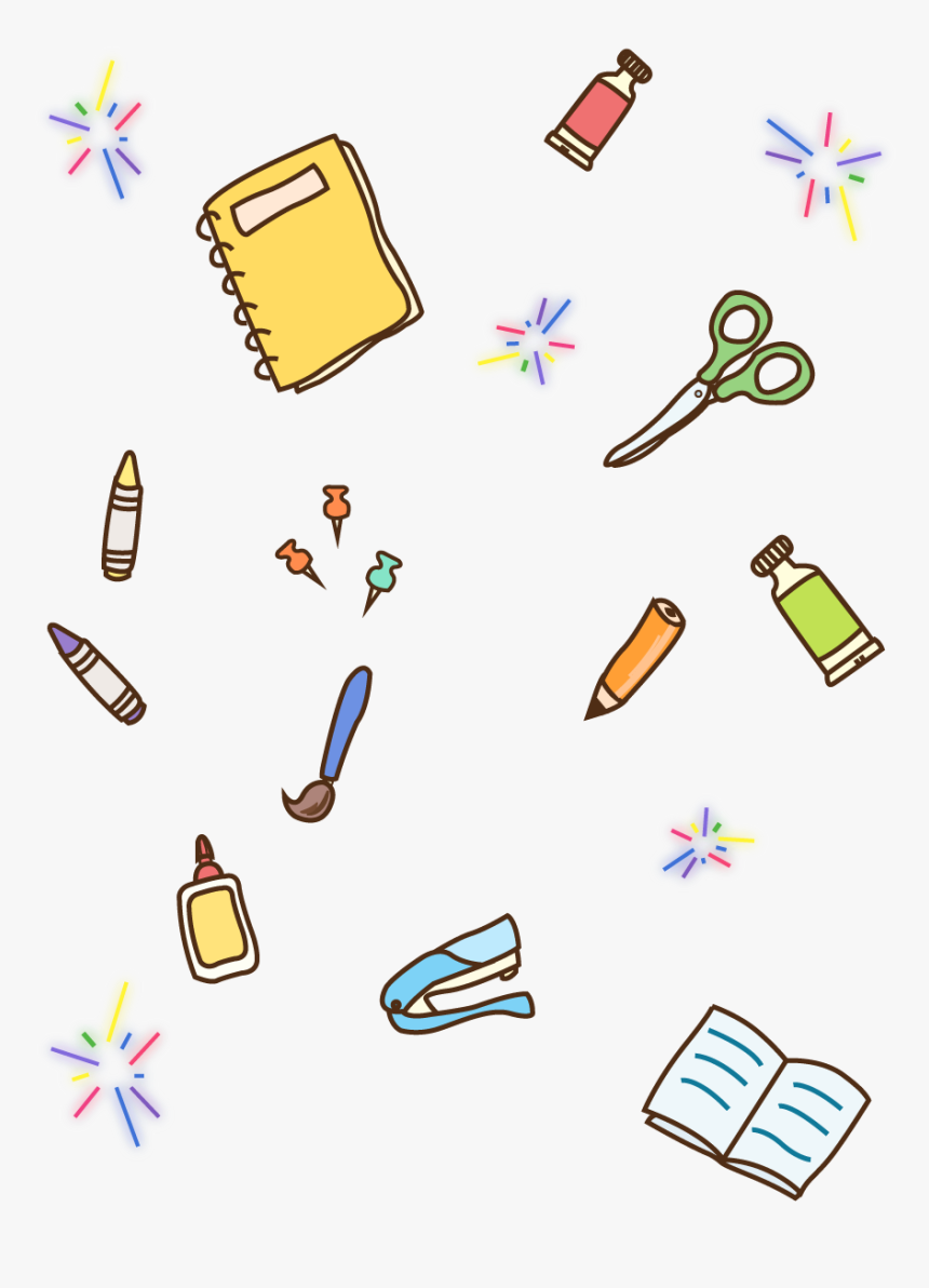 Transparent Yellow Crayon Clipart - School Items Png, Png Download, Free Download