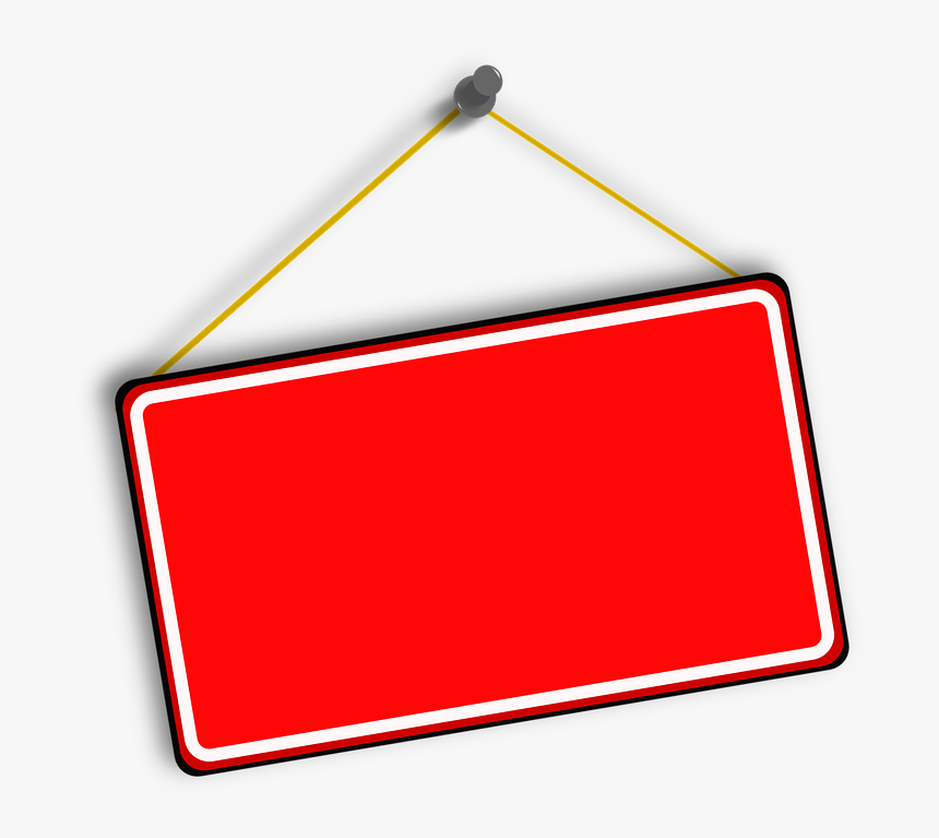 Hanging Sign Red Free Vector Graphic On Pixabay - Classes Cancelled, HD Png Download, Free Download