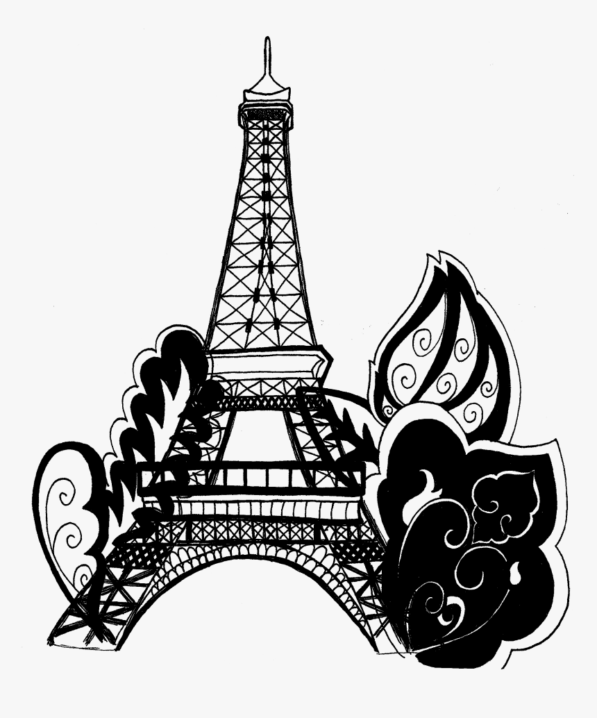 Transparent Paris Clipart - Cool Eiffel Tower Coloring Page, HD Png Download, Free Download