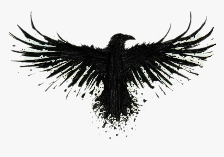 #gagak #bird #burung #sayap - Drawing Tattoos Of Crows Designs, HD Png Download, Free Download