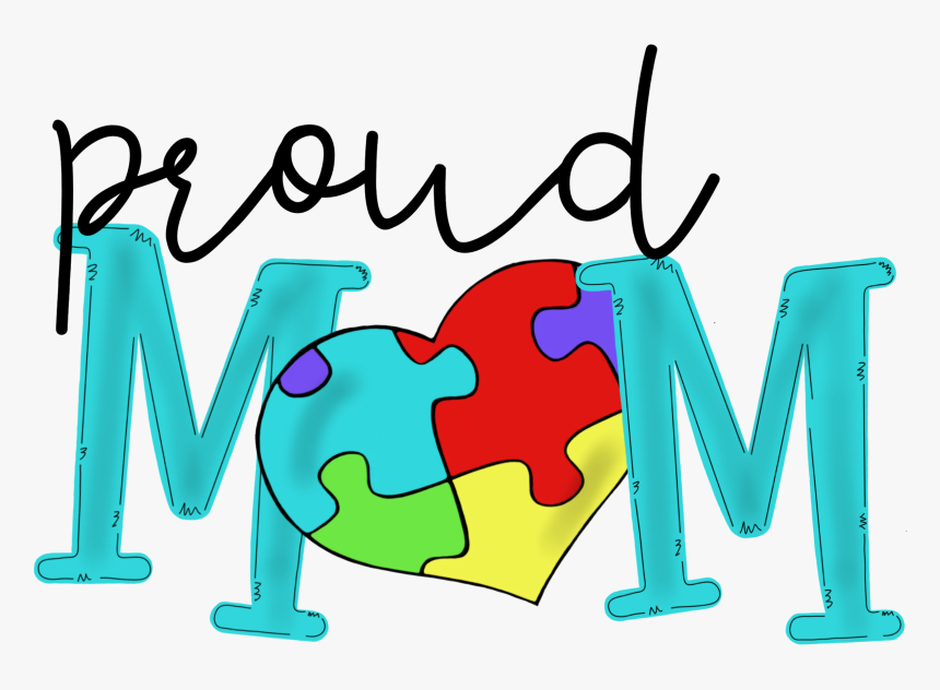 Proud Mom Autism Heart - Love, HD Png Download, Free Download