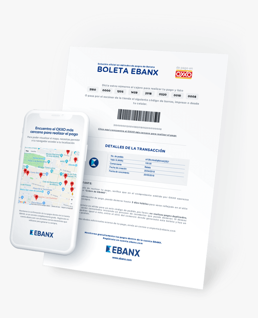 Oxxo Voucher With Geolocation - Brochure, HD Png Download, Free Download