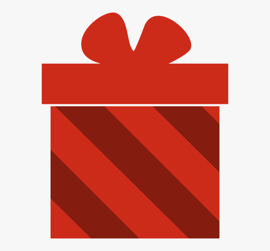 Regalo, Navidad, Hecho, Rojo, Lazo, Embalaje - Christmas Gift Vector Png, Transparent Png, Free Download