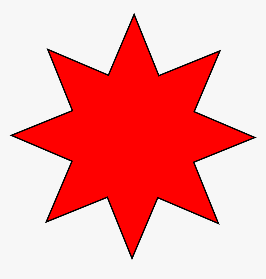 Red Star Clipart 26, Buy Clip Art - 8 Point Star Vector, HD Png Download, Free Download