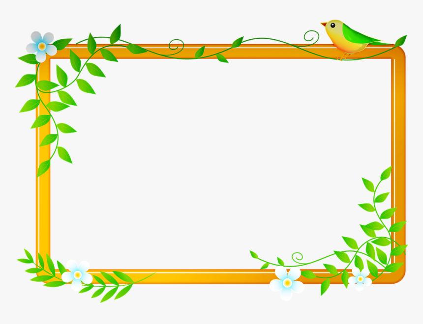 Frame Wood Bird Springtime Decoration Wooden - Marcos De Animales Png, Transparent Png, Free Download