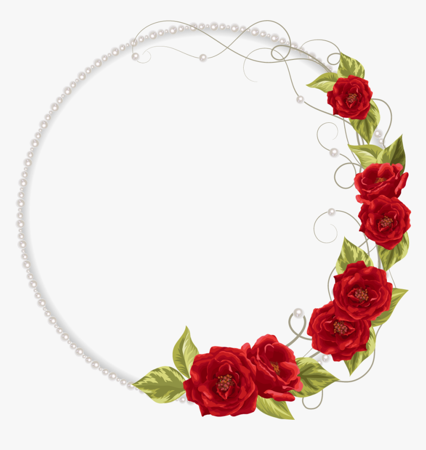 Flower Garden Pearl Invitations Roses Vector Necklace - Red Rose Flowers Vector, HD Png Download, Free Download