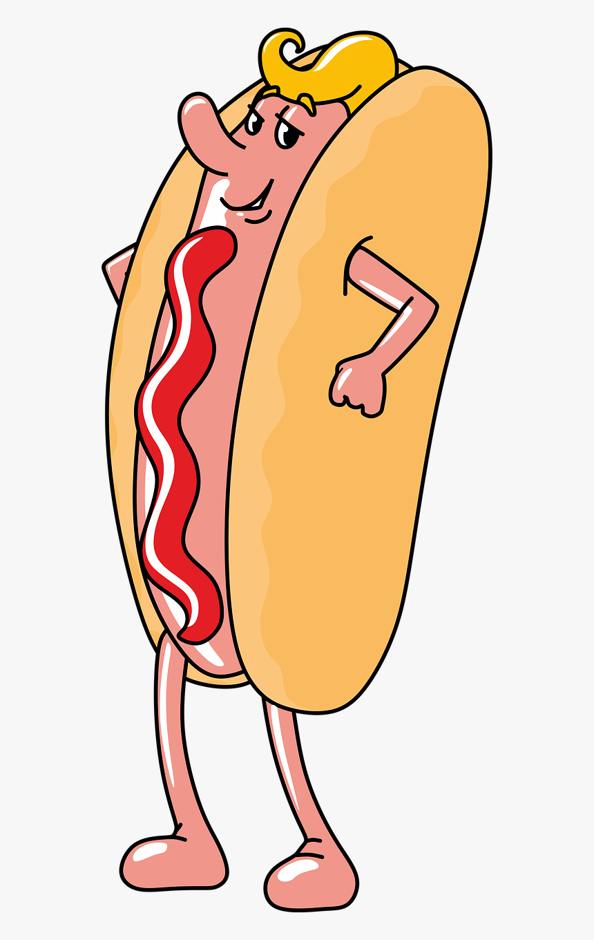 Hot Dog Sausage Food - Cachorro Quente Com Fundo Transparente, HD Png Download, Free Download