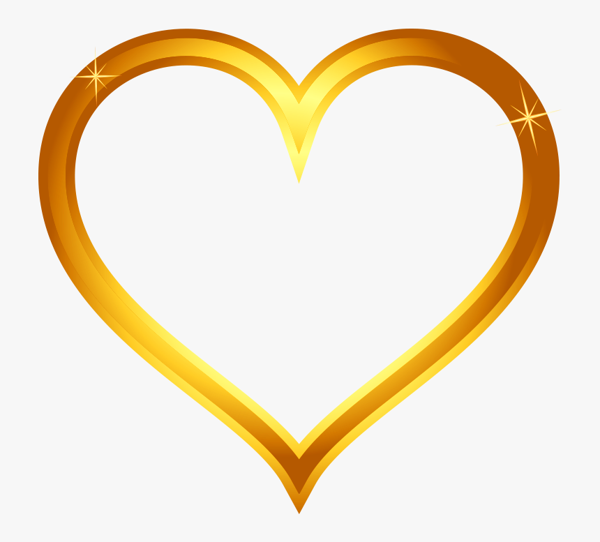 Gold Heart Png Transparent, Png Download, Free Download