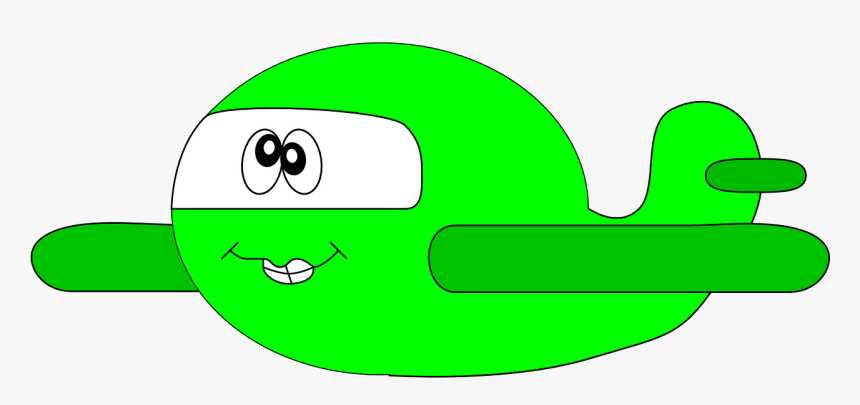 Avión, Verde, Dibujos Animados, Niño - Sad Airplane, HD Png Download, Free Download