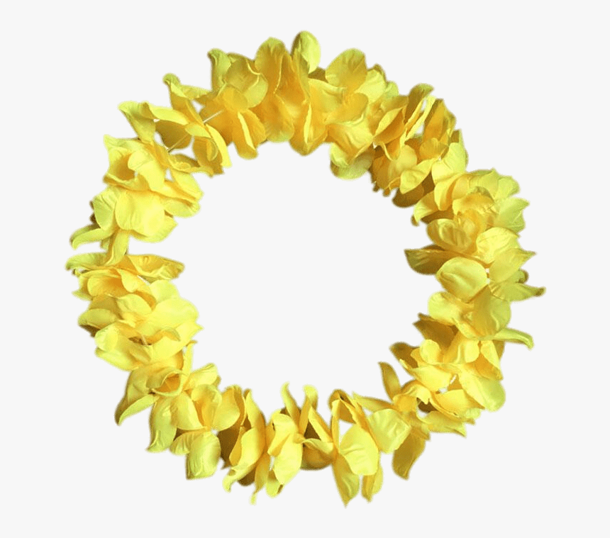 Yellow Hawaiian Flower Necklace Clip Arts - Hawaiian Flower Necklace Png, Transparent Png, Free Download