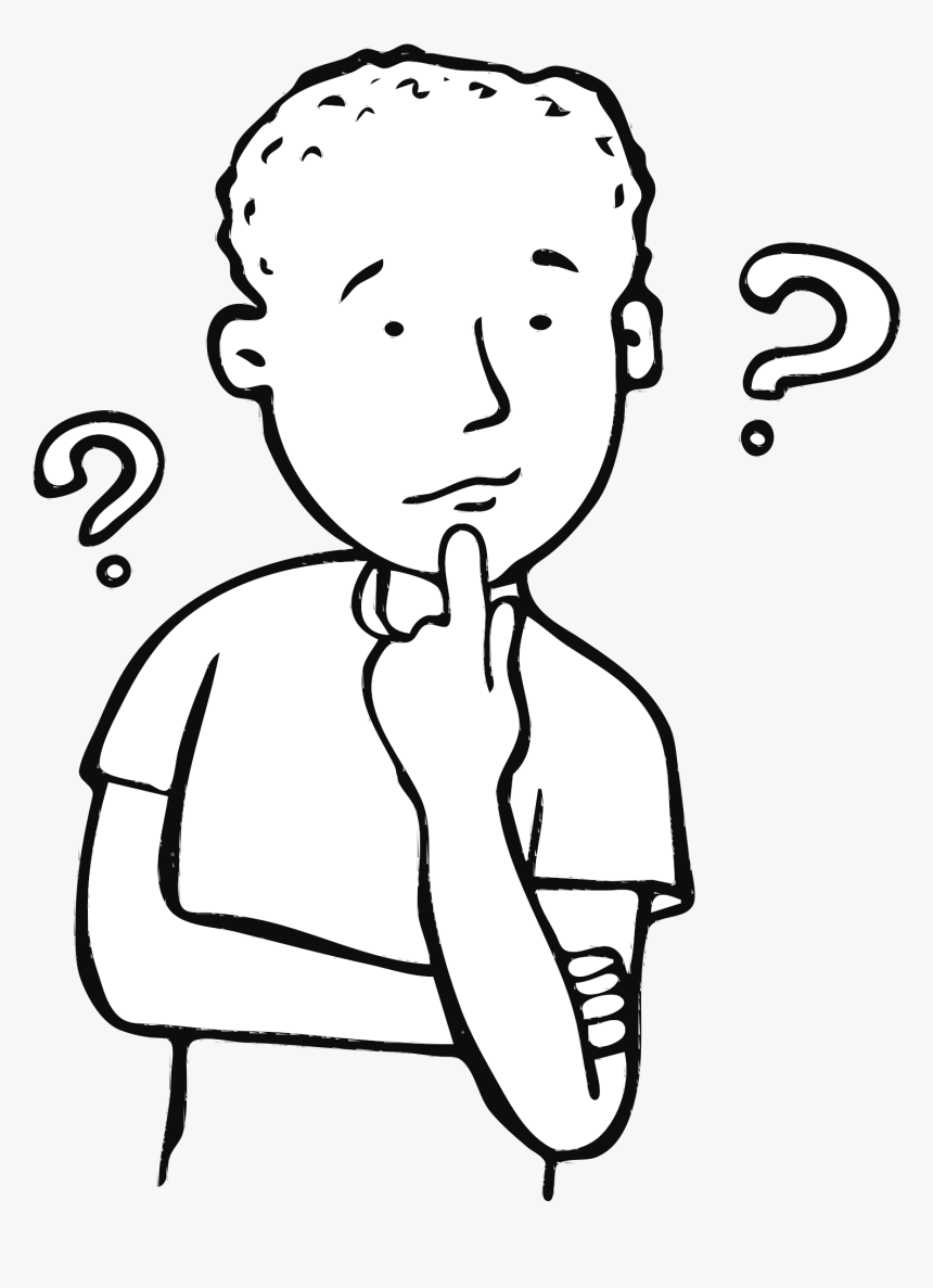 Question Face Clipart Boy Thinking Of Question - Don T Know Coloring, HD Png Download, Free Download