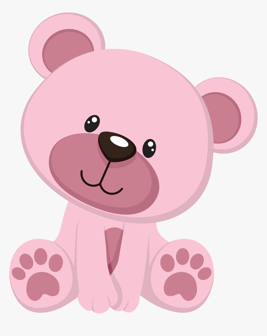 Clipart Baby Bear Cub - Pink Teddy Bear Clipart, HD Png Download, Free Download