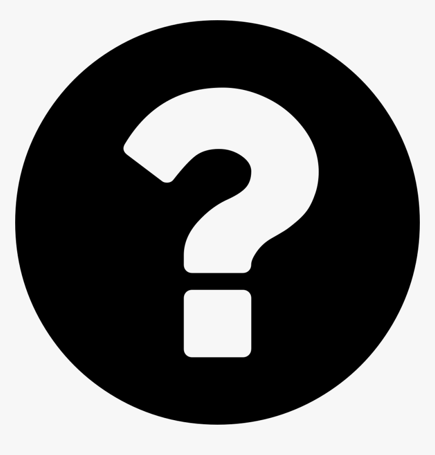Question Mark On A Circular Black Background Svg Png - Facebook Icon Round Black, Transparent Png, Free Download