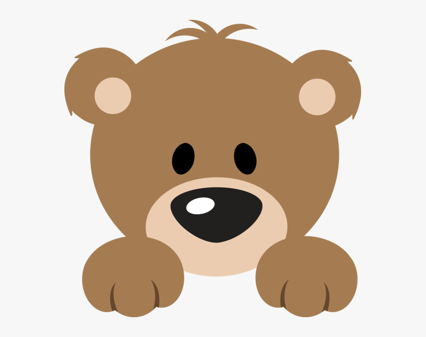 Cute Bear Peeker - Cartoon Teddy Bear Face, HD Png Download, Free Download