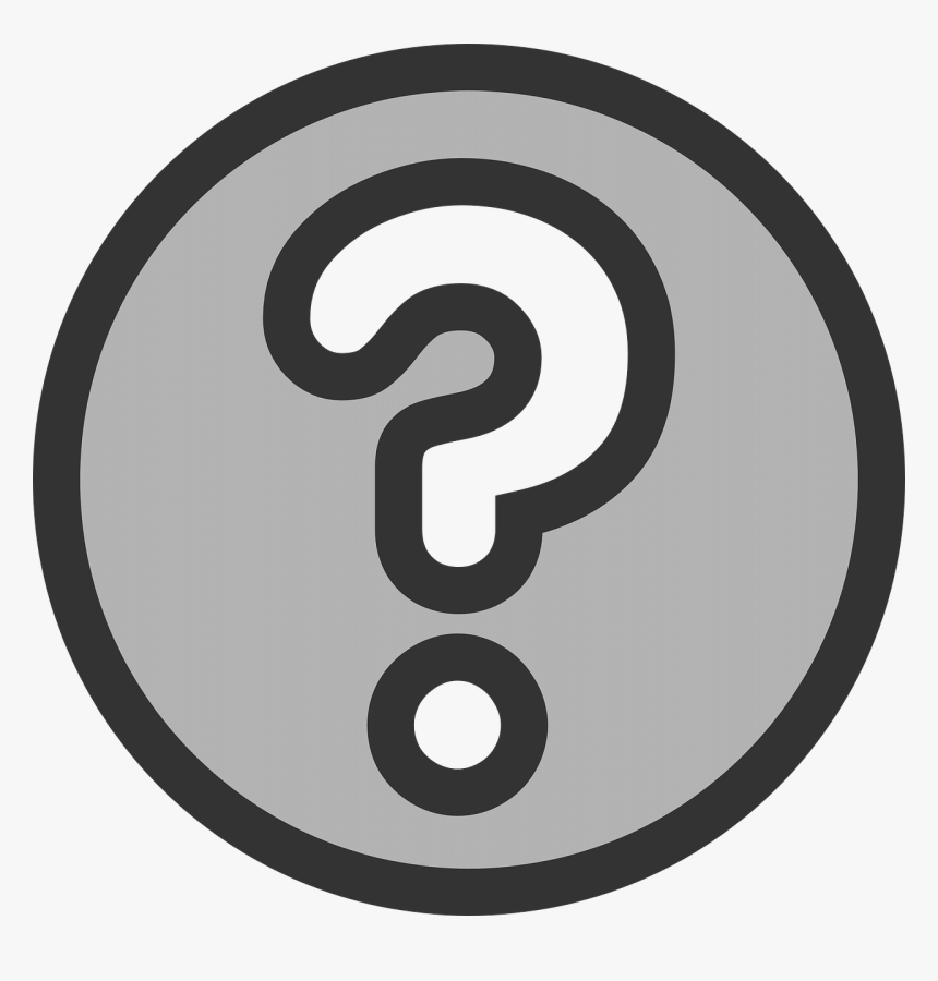 Question Face Clip Art - Question Mark Grey Circle, HD Png Download, Free Download