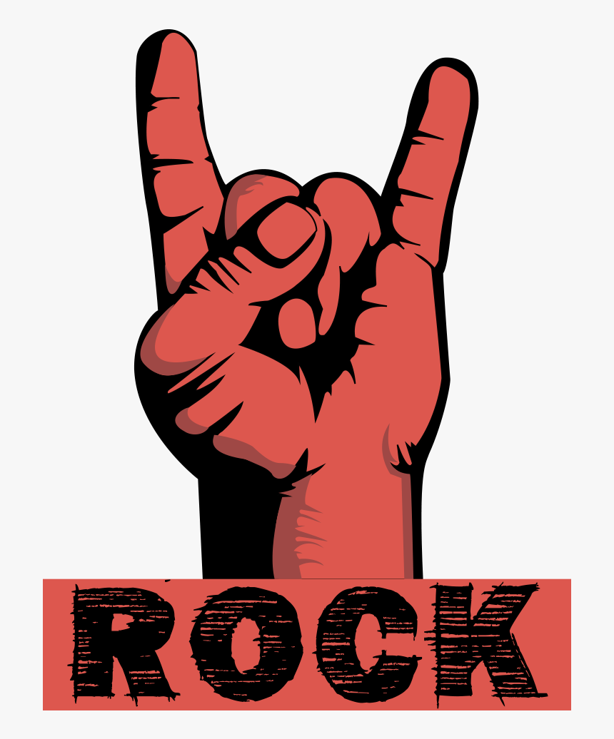 Rock Music Classic Sign Of The Bar - Rock Hand Sign Png, Transparent Png, Free Download