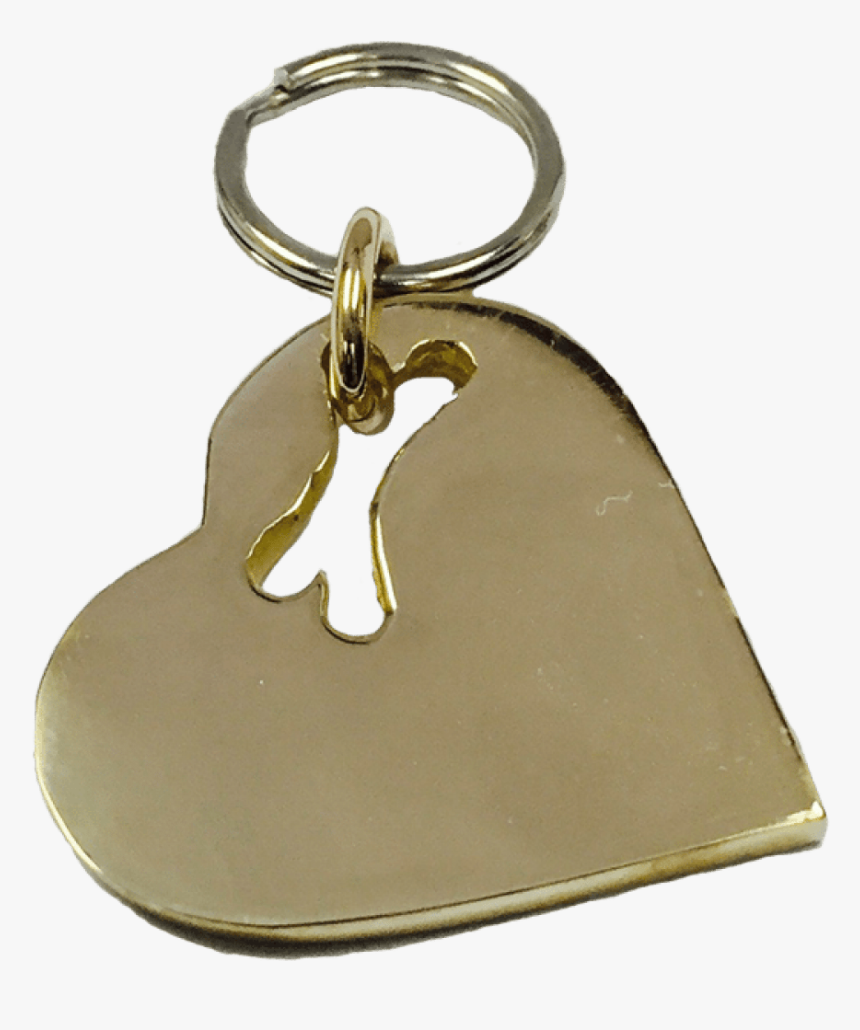 Large Bronze Heart Cut-out Bone Tag - Keychain, HD Png Download, Free Download