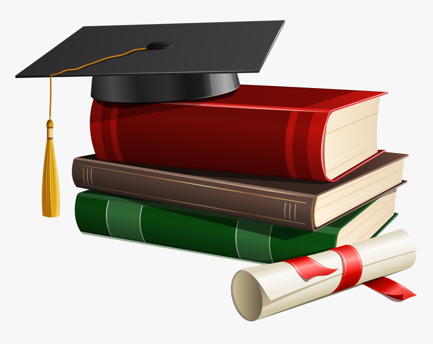 Hats Clipart Degree - Birretes De Graduacion Y Libros, HD Png Download, Free Download