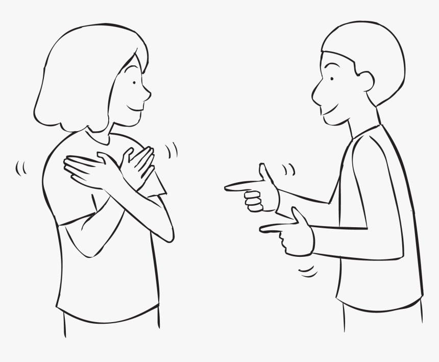 One Person With Crossed Arms And Another With Fingers - Person Pointing To Another, HD Png Download, Free Download