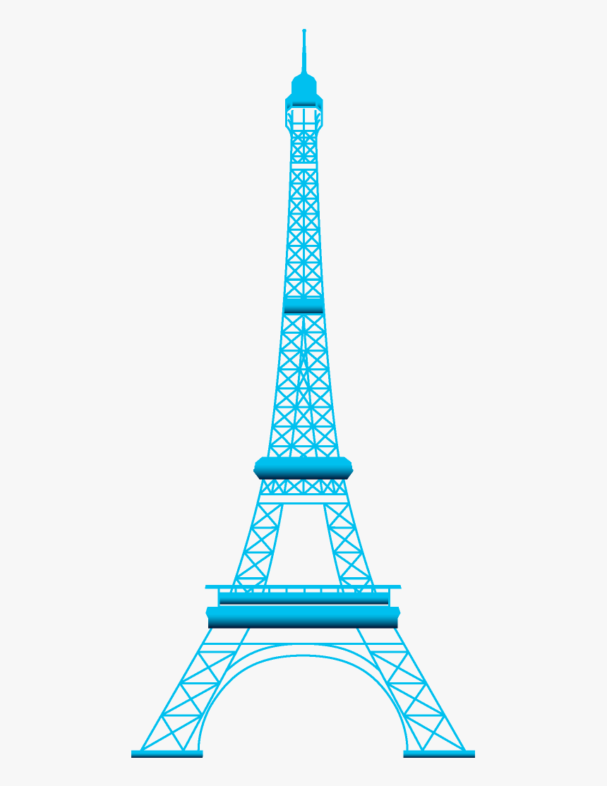 Torre Eiffel Azul Png - Triangles In Eiffel Tower, Transparent Png, Free Download