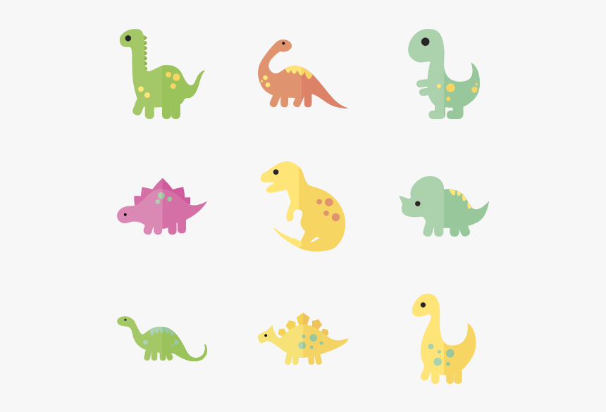 Dinosaur Set - Cartoon Dinosaur Svg, HD Png Download, Free Download