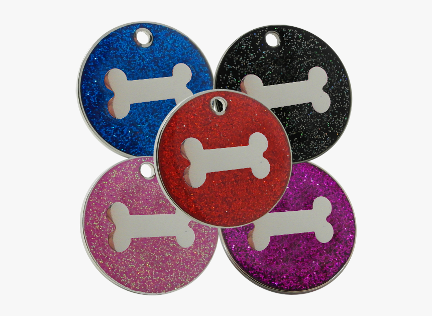 Glitter Pet Id Dog Tags With Bone Motif - Reindeer, HD Png Download, Free Download