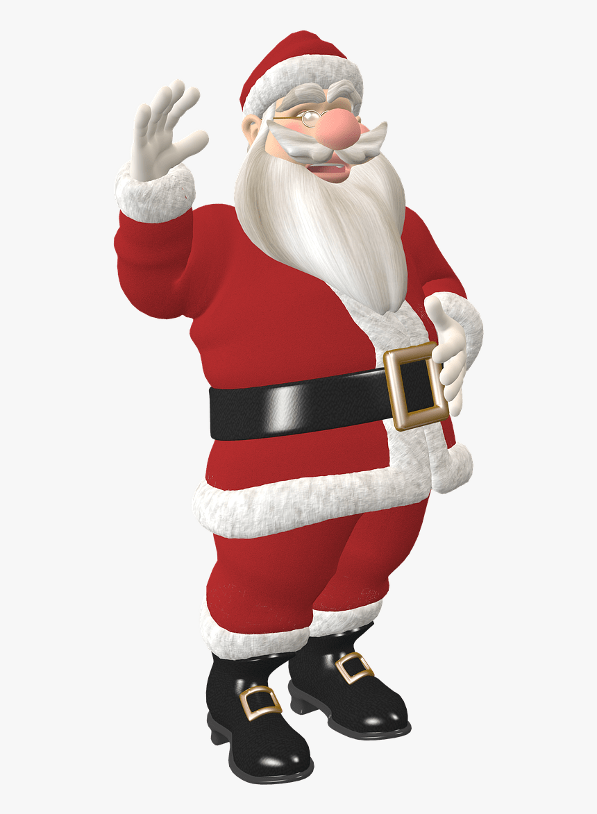 Santa Claus Waving - Santa Claus Figure, HD Png Download, Free Download