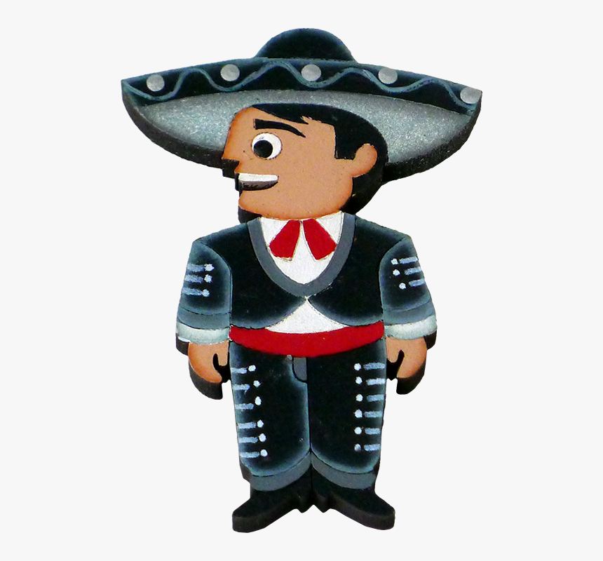 Wooden Magnet Magnets Doll - Mexican Traditional Dress Magnet, HD Png Download, Free Download