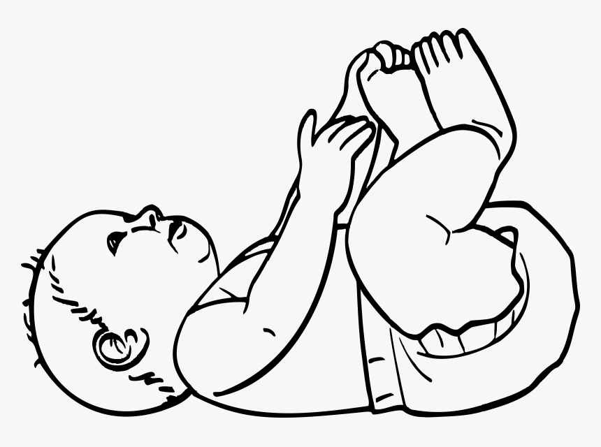 Colouring Picture Of A Baby, HD Png Download, Free Download