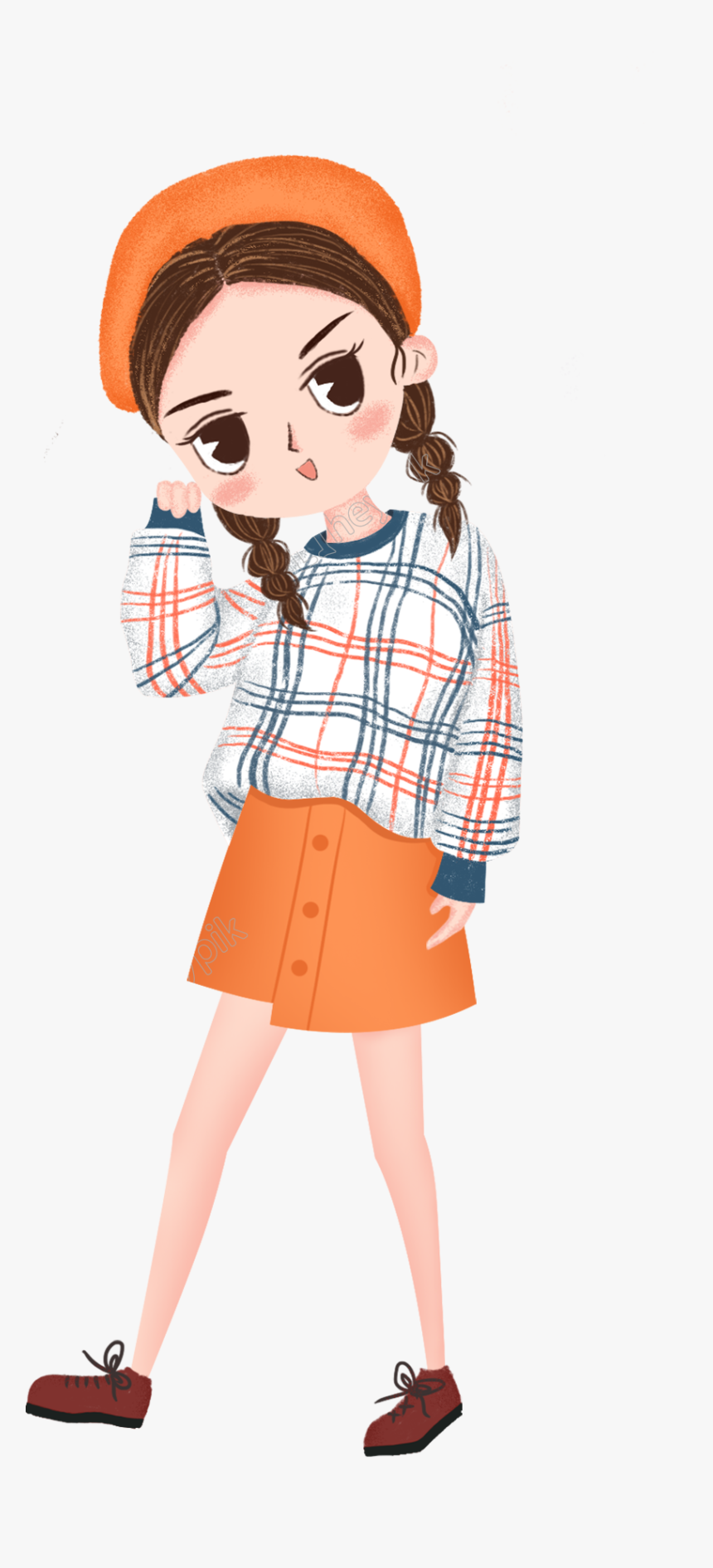 Cute Little Girl Smiling Young Lady Hand Painted Illustration - Cartoon Girl Walking Png, Transparent Png - kindpng Cute Little Girl Smiling Young Lady Hand Painted Illustration - Cartoon Girl Walking Png, Transparent Png - kindpng