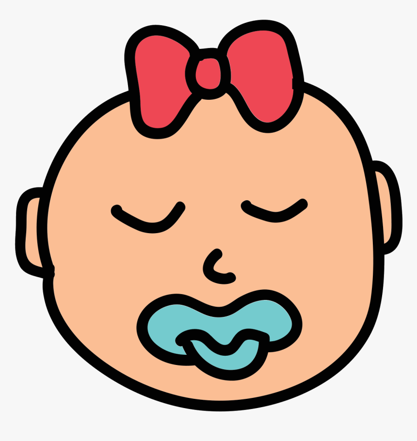 Sleeping Baby Girl Icon - Baby Sleeping Icon Png, Transparent Png, Free Download
