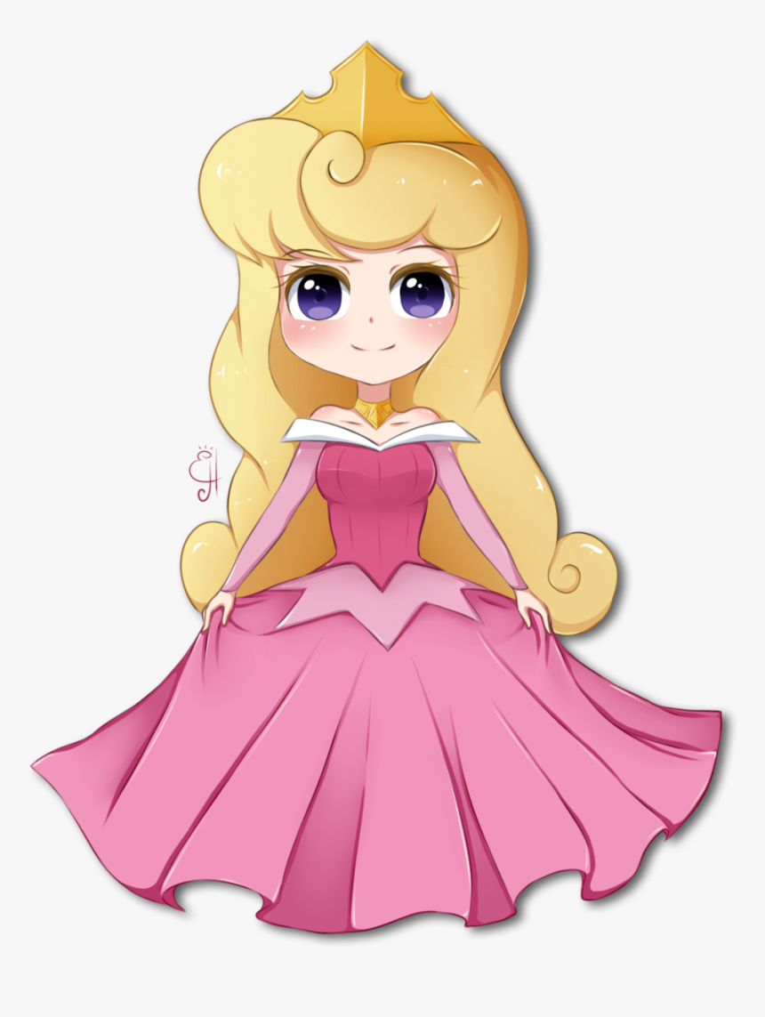 Download Sleeping Beauty Transparent - Belle Disney Princess Chibi, HD Png Download, Free Download