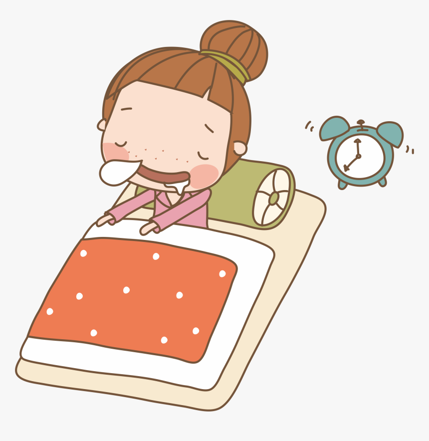 Girl Drawing Transprent Png - Anime Girl Sleeping Drawing, Transparent ...