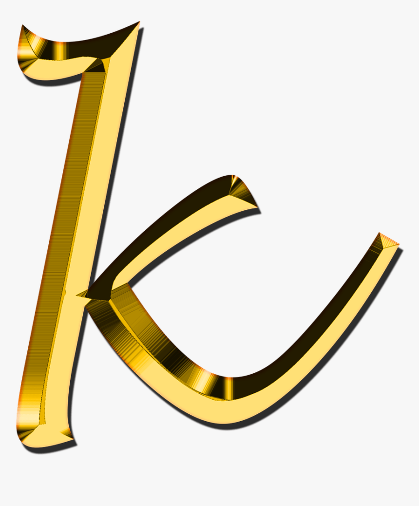 Small Letter K - Gold Letter K Png, Transparent Png, Free Download