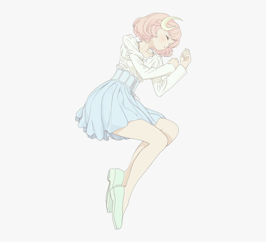 #anime #girl #animegirl #princess #sleeping #moon #aesthetic - Illustration, HD Png Download, Free Download