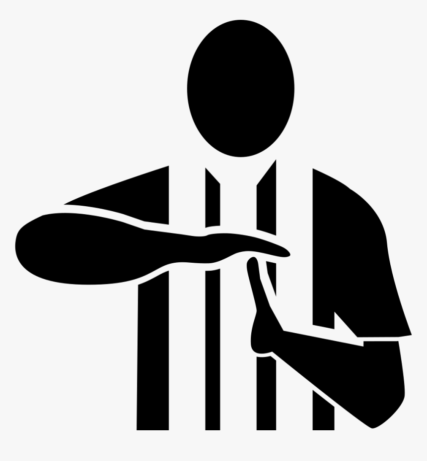 Football Referee With Hand Gestures - Referee Icon .png, Transparent Png, Free Download