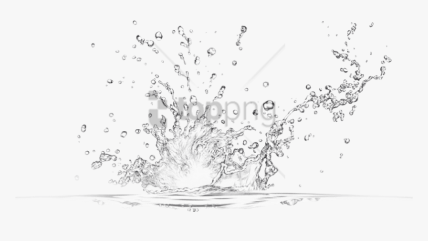 Water,white,drop,black And White,line,monochrome Photography,close - Transparent Splash Water Png, Png Download, Free Download