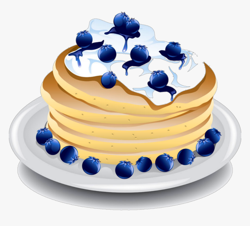 Transparent Pancakes Blueberry - Blueberry Pancakes Clipart, HD Png Download, Free Download