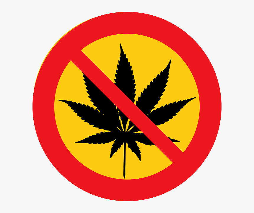 No Cannabis Vector Clip Art - Marijuana Crossed Out, HD Png Download, Free Download