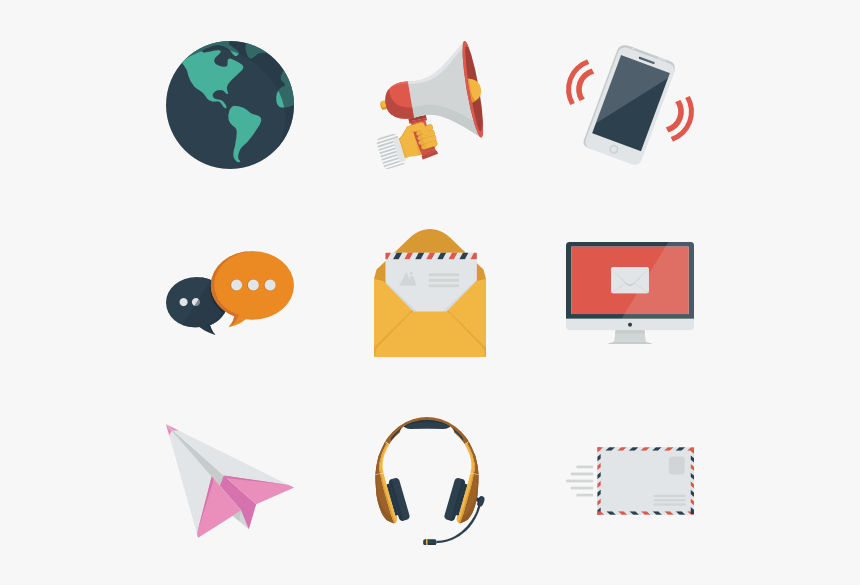 Communication - Colour Email Icon, HD Png Download, Free Download