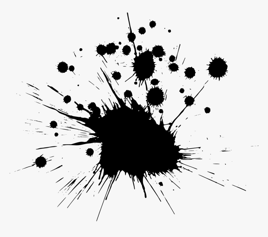 Paint Splatter - Color Splash Black Png, Transparent Png, Free Download