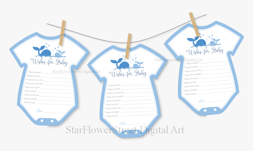 Whale Clothesline Baby Shower - Illustration, HD Png Download, Free Download