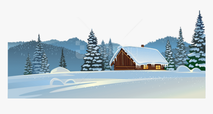 Winter House And Free Transparent Background - Facebook Christmas Videos, HD Png Download, Free Download