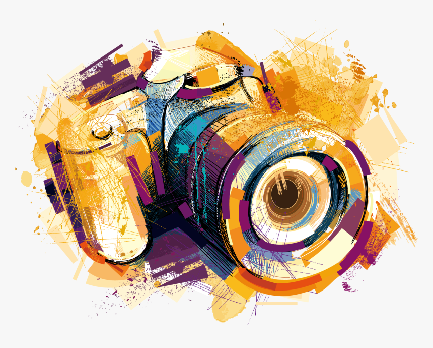 Camera Photography Watercolor Vector Effects Drawing - Transparent Camera Vector Png, Png Download, Free Download