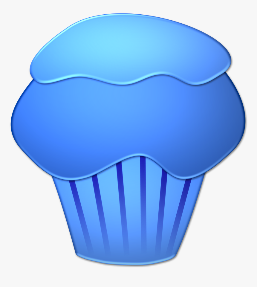 Blueberry Muffin Clipart Transparent - Blue Cupcake Clip Art, HD Png Download, Free Download