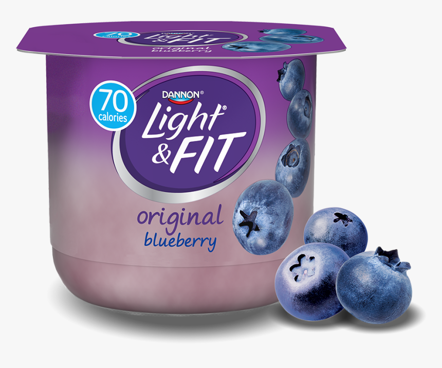 Transparent Blueberry Clipart - Raspberry Yogurt Light And Fit, HD Png Download, Free Download