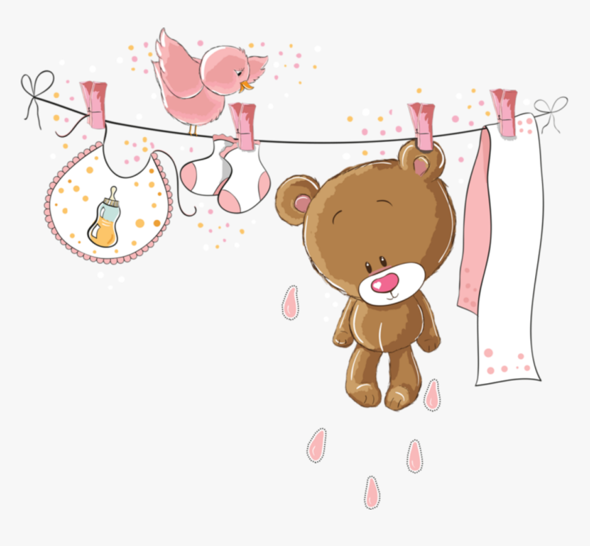 #ftestickers #clipart #cartoon #clothesline #baby #cute - Its A Girl Templates, HD Png Download, Free Download